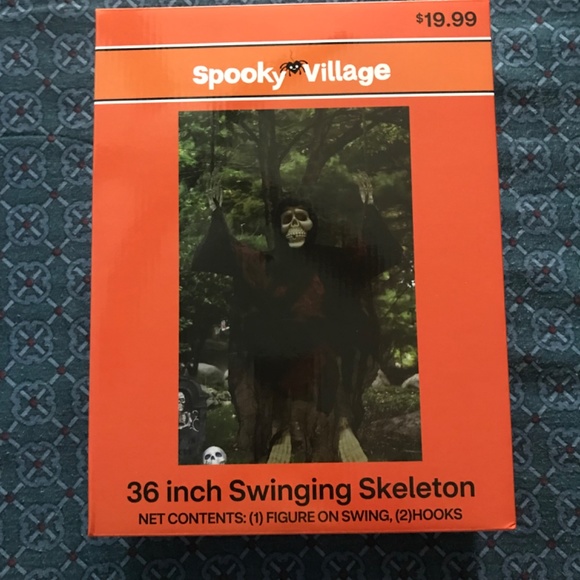 Spooky Village 36” Swinging Skeleton NWT - Picture 3 of 7